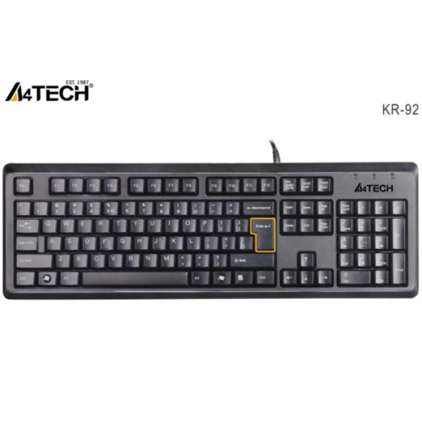 A4 Tech KR-92 Q USB Klavye Multimedya Siyah 
